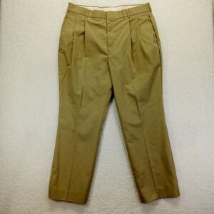 HighLand by Red Cap Pants Mens 40x31 Khaki Pleated High Waist Beige Cotton Blend